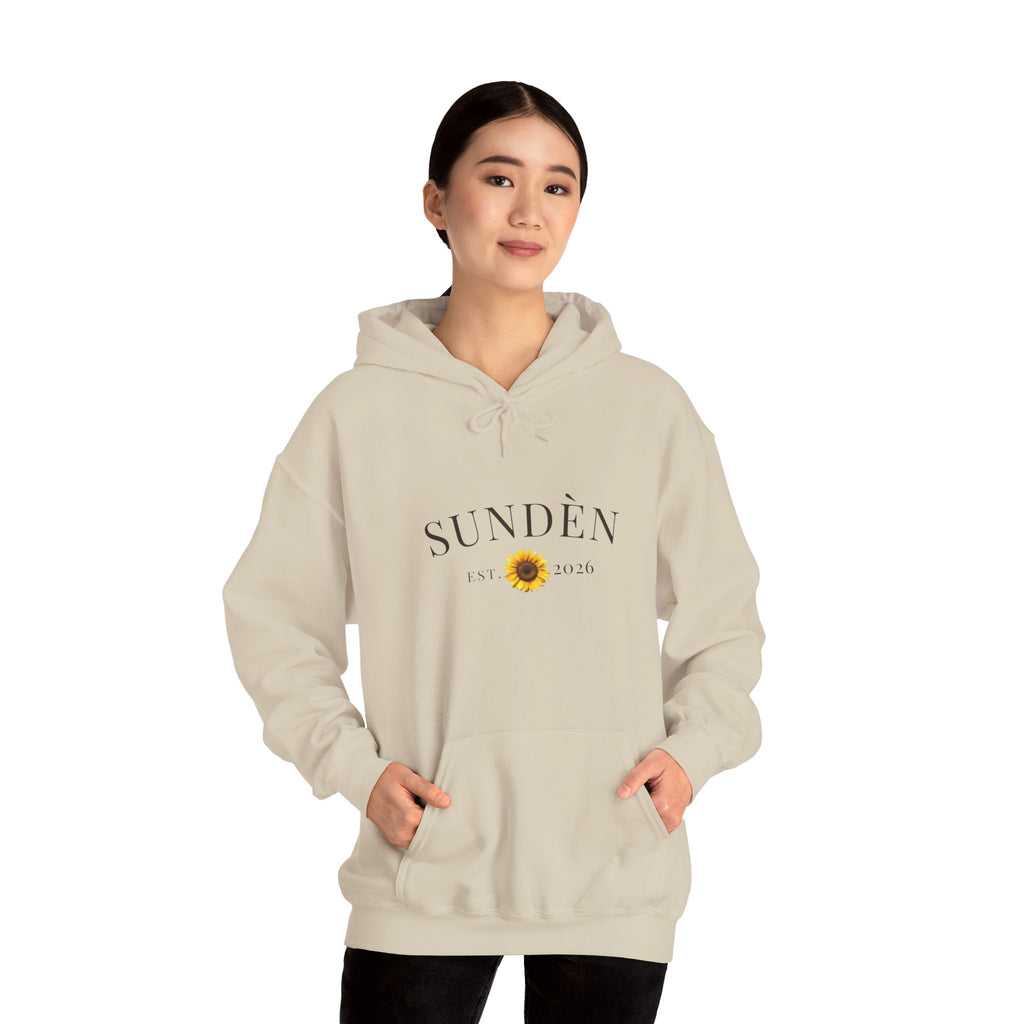 Sundén Sunflower Hoodie — Minimal Floral Comfort Pullover