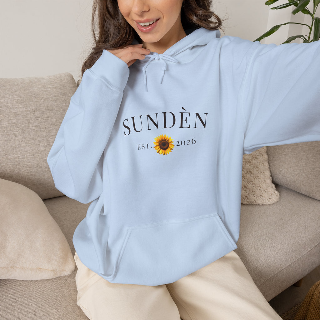 Sundén Sunflower Hoodie — Minimal Floral Comfort Pullover