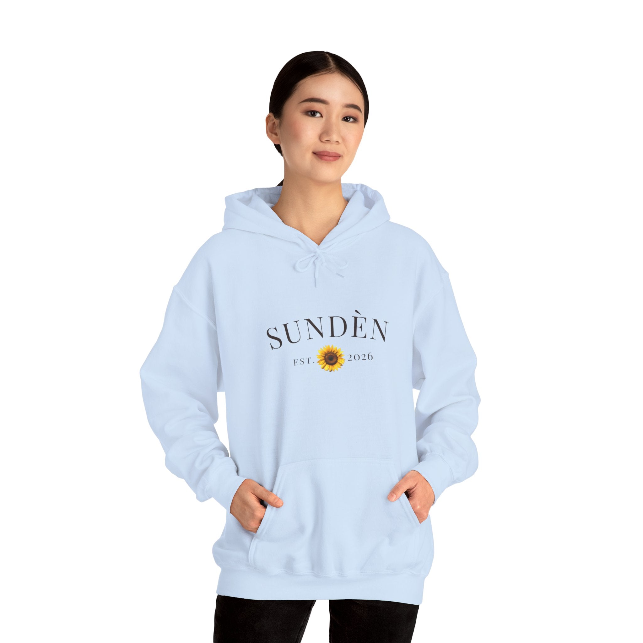 Sundén Sunflower Hoodie — Minimal Floral Comfort Pullover
