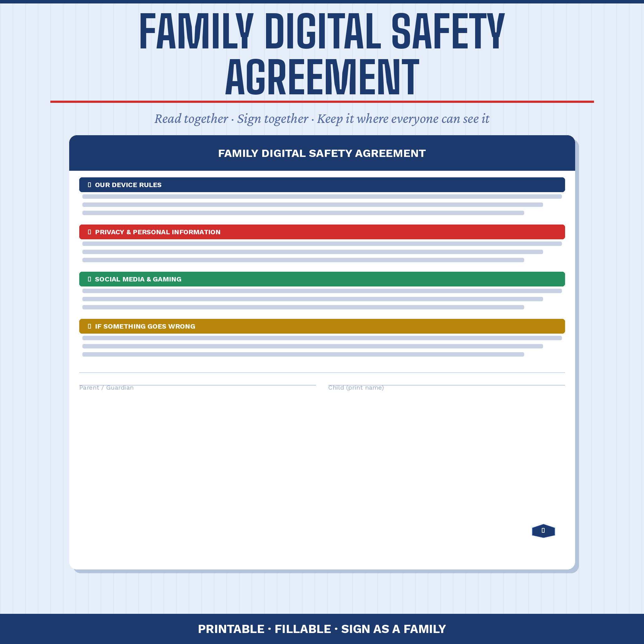 Family Digital Safety Agreement