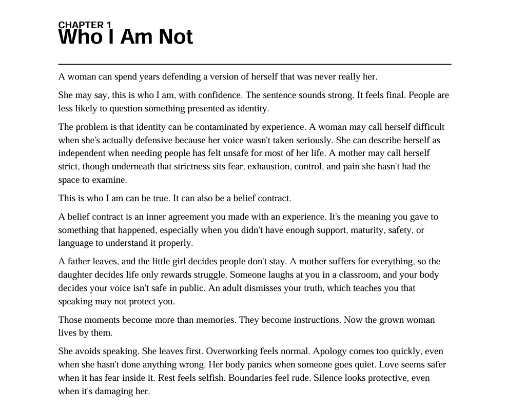 Who I Am Not: A SUNDÈN Guide to Recognising Patterns, Reversing Belief Contracts, and Healing the Survival Self